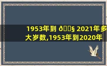 1953年到 🐧 2021年多大岁数,1953年到2020年是多少岁